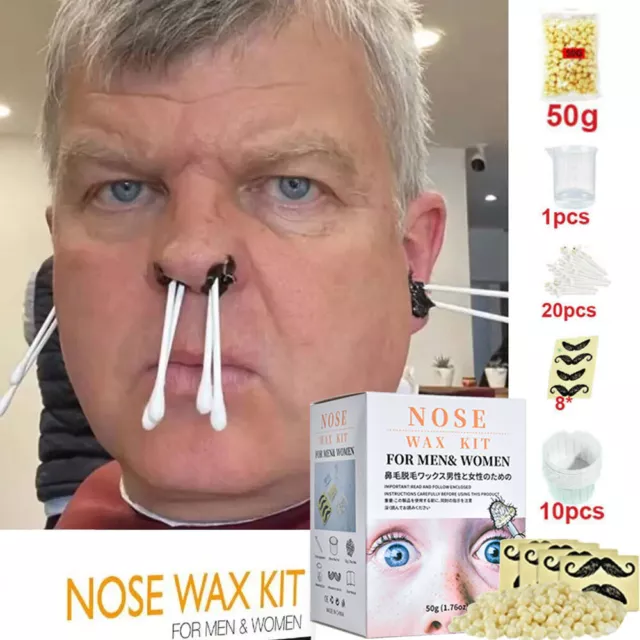 Nasenhaar Wachs Nose Wax Kit Schmerzlos Haarentfernung Set für Männer und Frauen