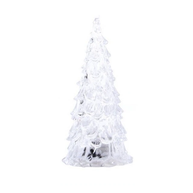 Mini Acrylic Christmas Tree with Color Changing LED Light Night Lamp Decor