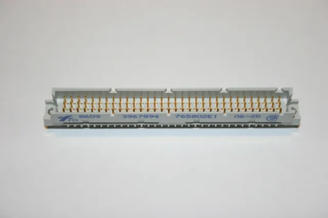 96 Way DIN 41612 Backplane Connector Straight Solder PCB Mounting 3 Row FCI 2