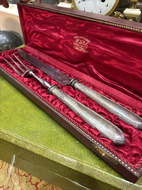 Service à Découper Gigot, Argent Massif XIX° Décor Louis XVI