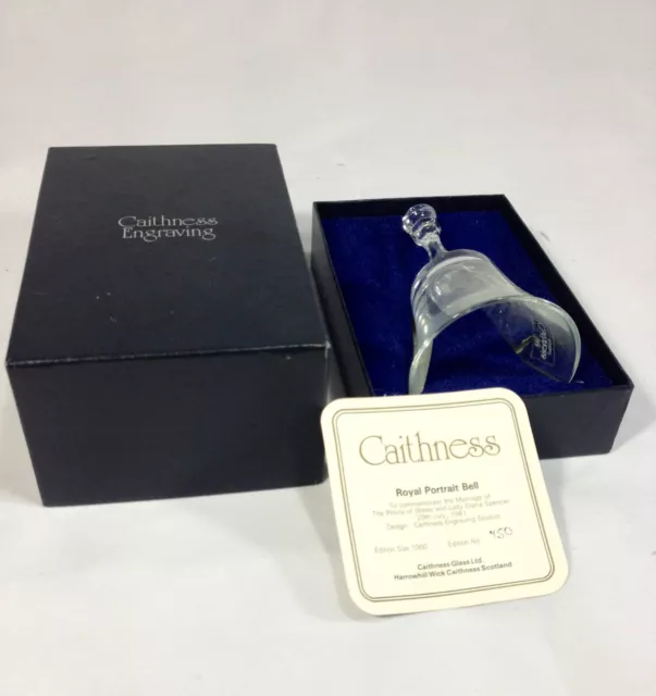 Caithness Glass Commemorative Princess Diana Marriage Bell Limited Edition Boxed 2