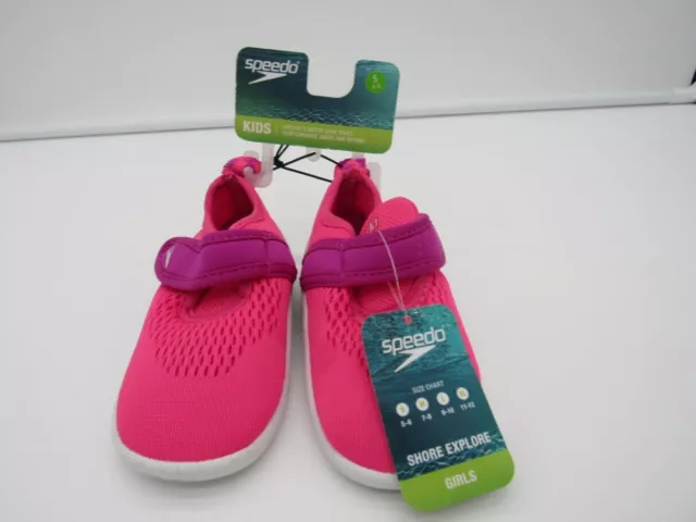 Speedo Toddler Girls' Shore Explore Hot Pink Water Shoes - (Size Small 5-6)