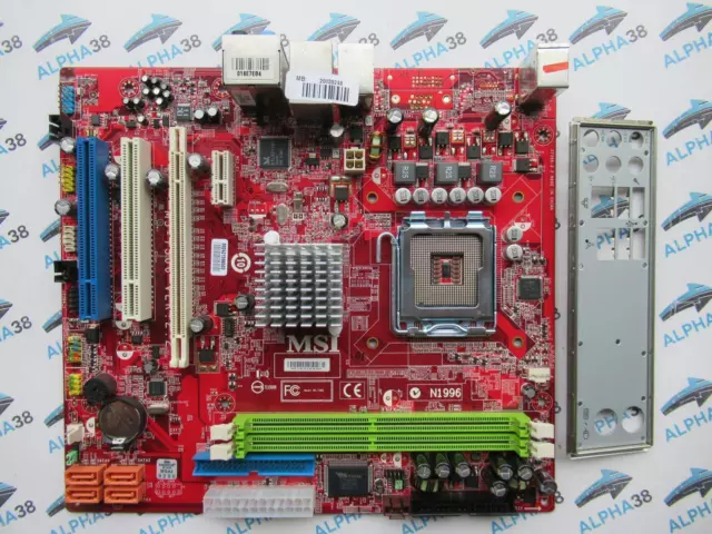 MSI MS-7366 Ver: 2.2 NIVIDA MCP73V 2x DDR2 Ram Sockel 775 Micro ATX Mainboard