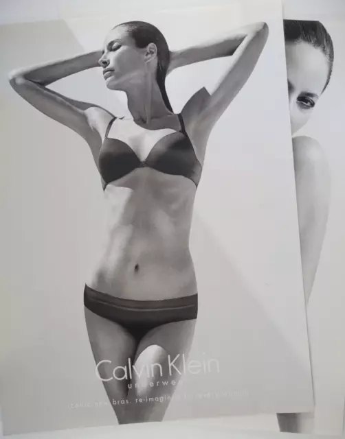 Calvin Klein Panties Bras Women Underwear 2-Page 2013 W Magazine Ad 20x13"