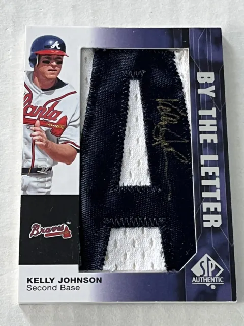 Kelly Johnson 2008 SP Authentic By The Letter Patch Autograph Auto 02/50 Braves