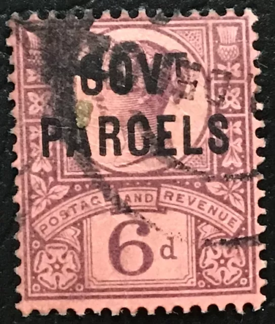 GB QV 1887 SGo66 6d Purple Rose Red Govt. Parcels Good Used