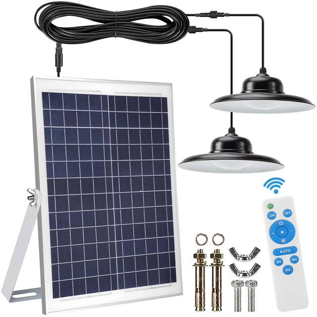 20.8"*13.7" Large Solar Penal LED Pendant High Bay Light Remote Control Dimmable