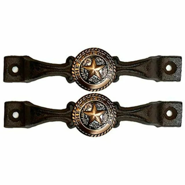 Urbalabs Cast Iron Concho The State of Texas Kitchen Cabinet Handles and Drawer