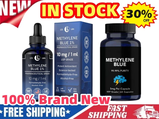 METHYLENE BLUE 1% Solution Pharma Grade Highest Quality UK 50ml/60 ...