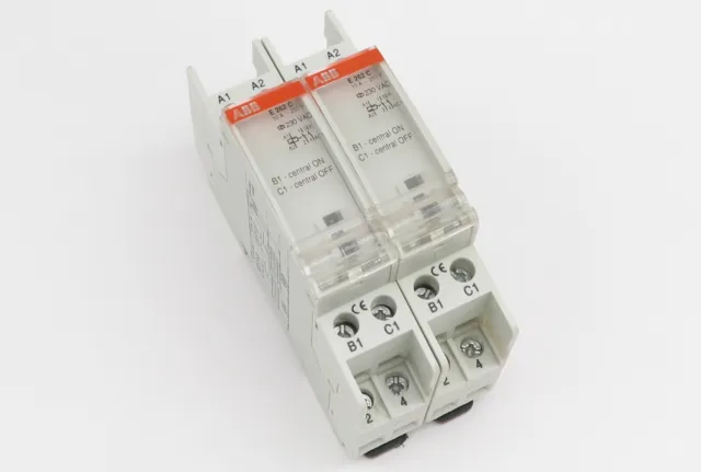 2x Interruptor de choque eléctrico ABB E262C-230 Relé de choque eléctrico Latching Relay 230V 2S 10A