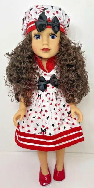 Handmade Curly hair Patriotic Realistic Face Vinyl dolls lovely girls silicone