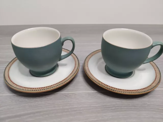 2x Denby Luxor Cups & Saucers (Seconds) P1440