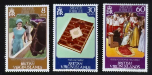 British Virgin Islands - 1977 - Silver Jubilee - SG 364/366 - MNH Set