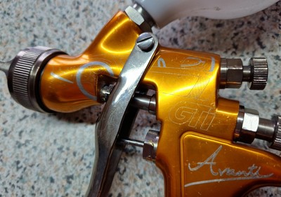 usato solo una volta Devilbiss GTI-Pro-T1 Pistola a spruzzo AirCap Pro pistola a spruzzo 