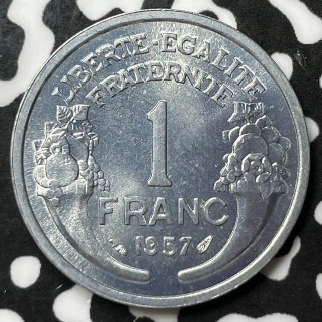 1957 France 1 Franc Lot#M8168 High Grade! Beautiful!