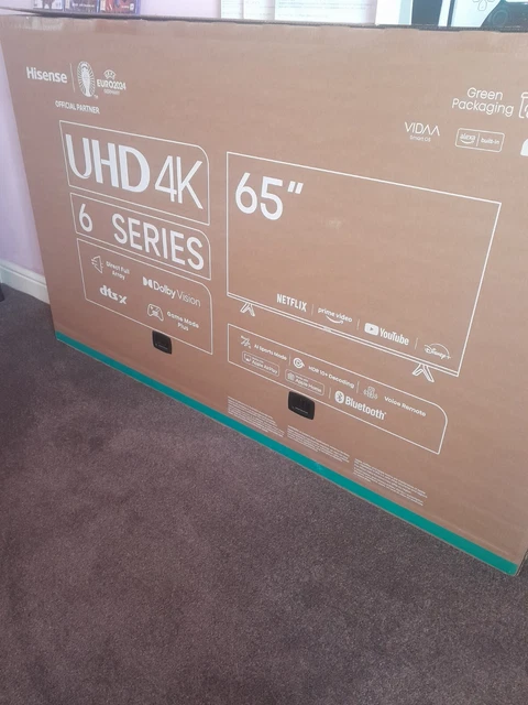 Hisense 65A6KTUK A6K 65" 4K UHD HDR Smart TV - Black (65A6KTUK)