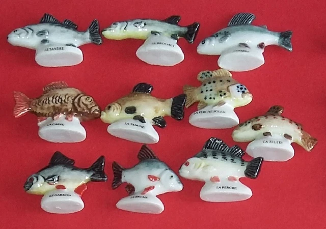 SÉRIE COMPLÈTE FÈVE rois des rivières poissons EUR 11,99 PicClick FR