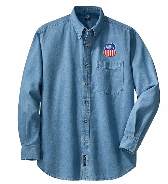 Union Pacific Railroad Long Sleeve Embroidered Denim [den47LS]