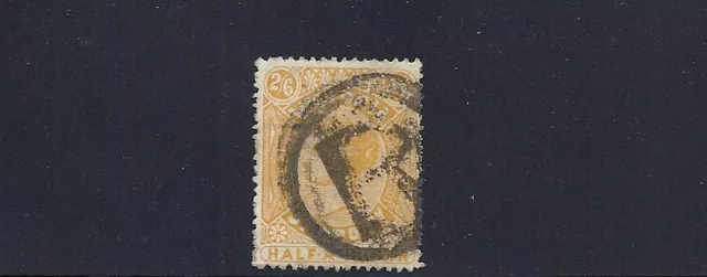 AUSTRALIA VICTORIA 1878-96 STAMP DUTY (SCOTT AR38 half crown) F USED