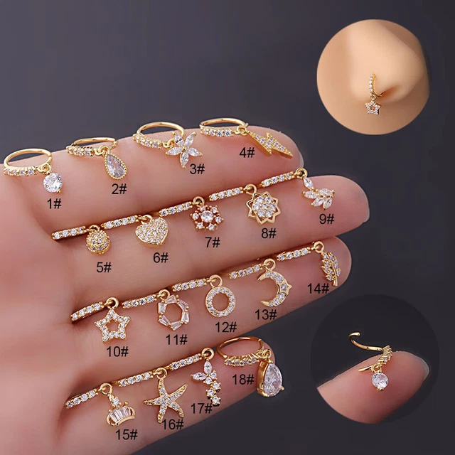 Piercing Jewelry Nose Ring Round Link Chain Nose Ring For Women Nose RiSA