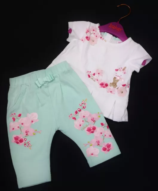 Abito e leggings coniglietto TED BAKER bambine fiore di ciliegio 0-3 mesi in perfette condizioni