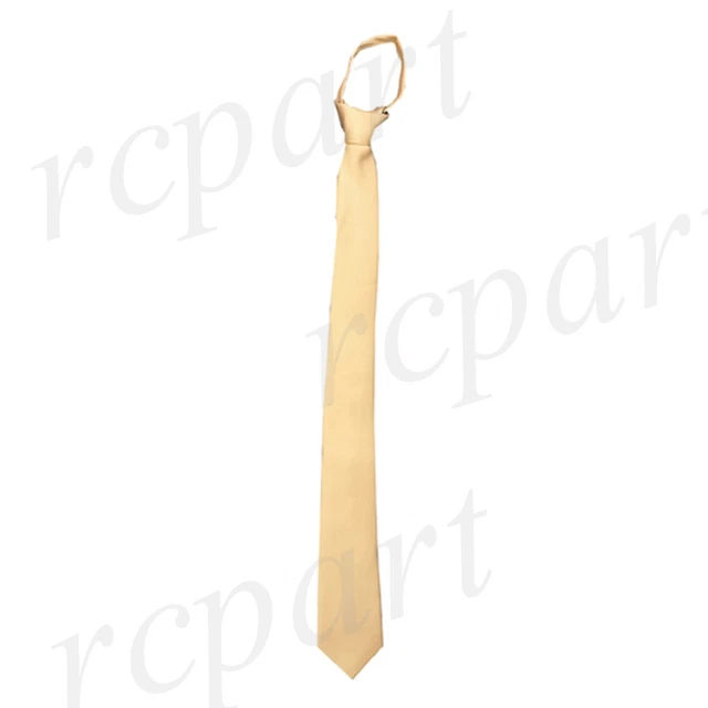 New Poly Men's ready knot zipper pre tied 2.5" skinny neck tie gold formal