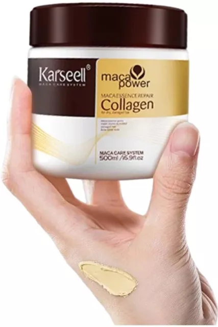 Karseell Colágeno Mascarilla Tratamiento Para El Cabello Maltratado Frizz Seco