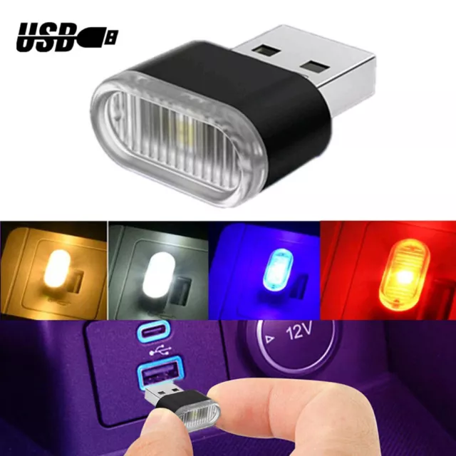 1X Mini USB LED Car Light Neon Atmosphere Ambient Bright Lamp Light Accessories