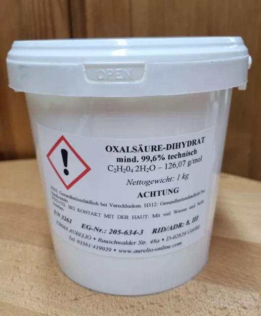 O x a l s ä u r e-dihydrat technisch (C2H204 x 2H2O) mind. 99,6% - 1 kg in Pulve