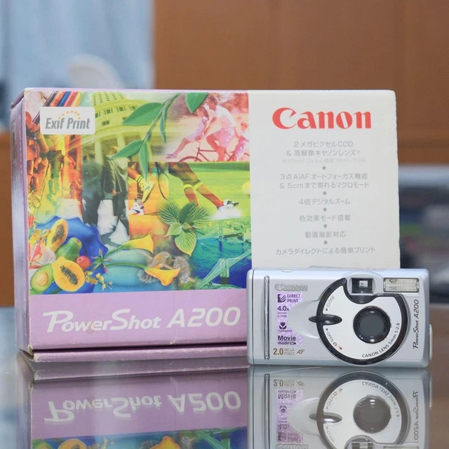 新品同様 動作品 平成レトロ CCD Canon PowerShot A200 Canon PowerShot A200 2.0MP Digital Camera - Metallic Silver