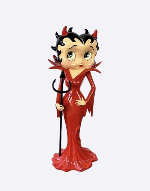 Grande Statue Betty Boop Résine Groom Noir 95 Cm Décoration