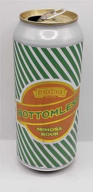 Craft Beer Can BlackStack Brewing Company Bottomless Mimosa Sour Green Stripes