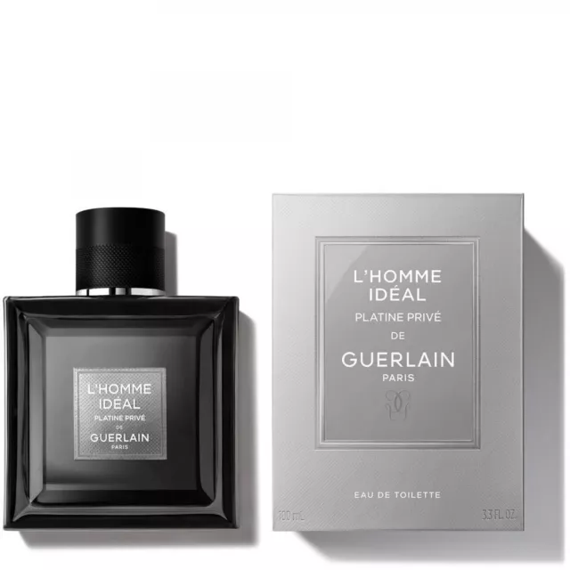 L'Homme Ideal Platine Prive De Guerlain  Eau De Toilette 3.3 Oz For Men SEALED