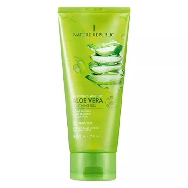 6 Pack Nature Republic Soothing & Moisture Aloe Vera 92% Soothing Gel Tube US Se