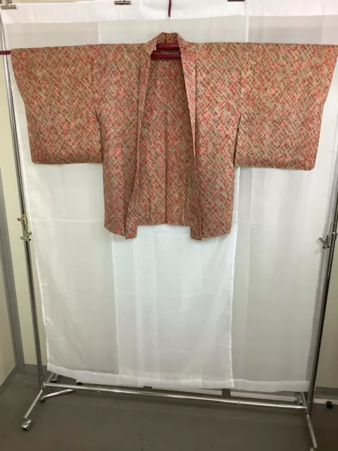 Japanese Vintage Kimono Haori Jacket SILK Front strap Height 30.7inch