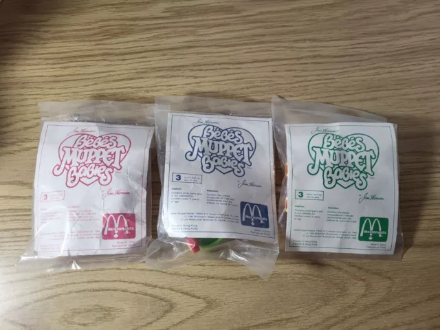 Mcdonalds 1986 Muppet Babies Happy Meal Toys New Kermit Miss Piggy