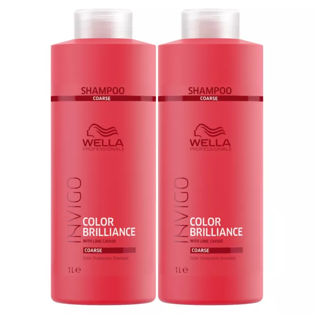 WELLA INVIGO COLOR BRILLIANCE Shampoo Coarse für kräftiges Haar 2x 1000 ml