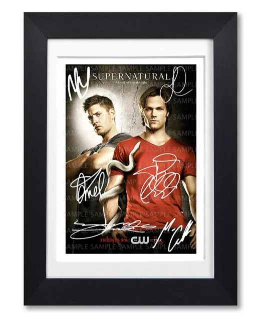 Supernatural Cast Signed Poster Tv Show Series Season Print Photo Autograph Gift