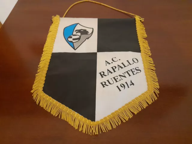 Gagliardetto Pennant Vintage Football Calcio Rapallo Ruentes 1914 Genova. Raro !