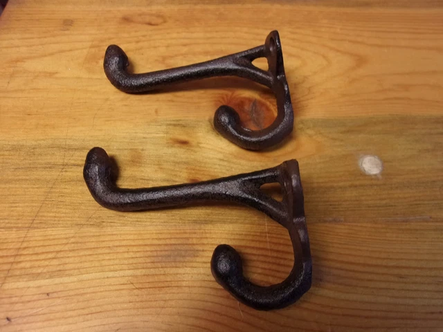 2- Vintage School House / Farm House Rustic Coat Hooks