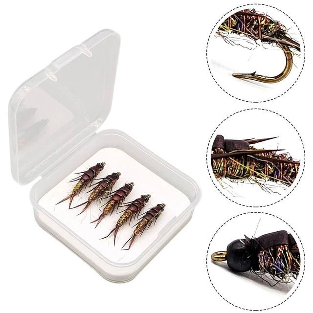 Mouche Pêche Saumon Demi Pierre Crochet Simple Tailles 6-12 Paquet De 8 #118B