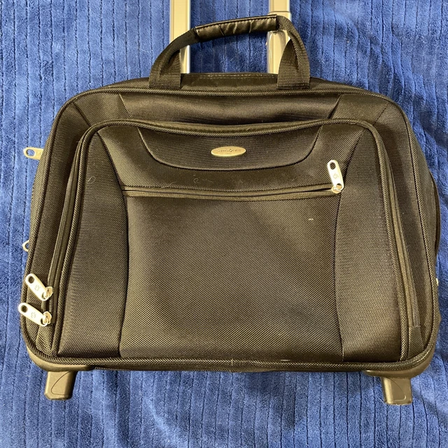 Samsonite Black Laptop Rolling Briefcase Travel Bag Wheels With Handle Carry On