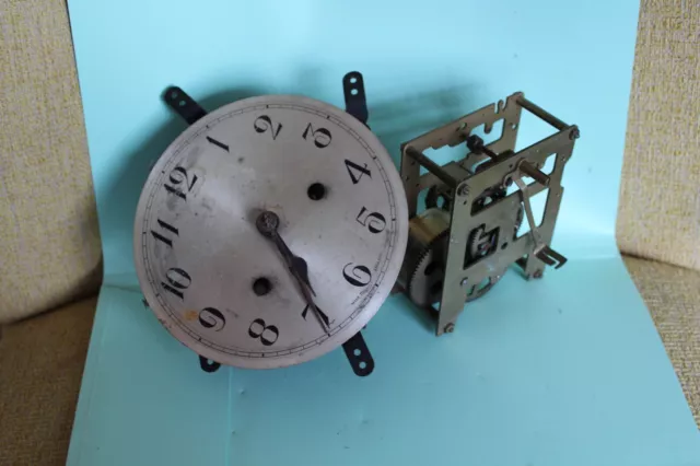 2 x Vintage Clock Part Mechanism Movements Spares or Repair