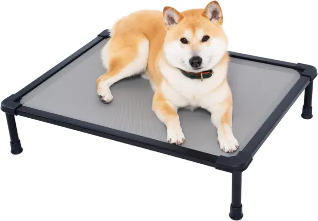Elevated Outdoor Dog Bed - Dog Cots Beds for Medium Dogs, Chew Proof Raised Dog