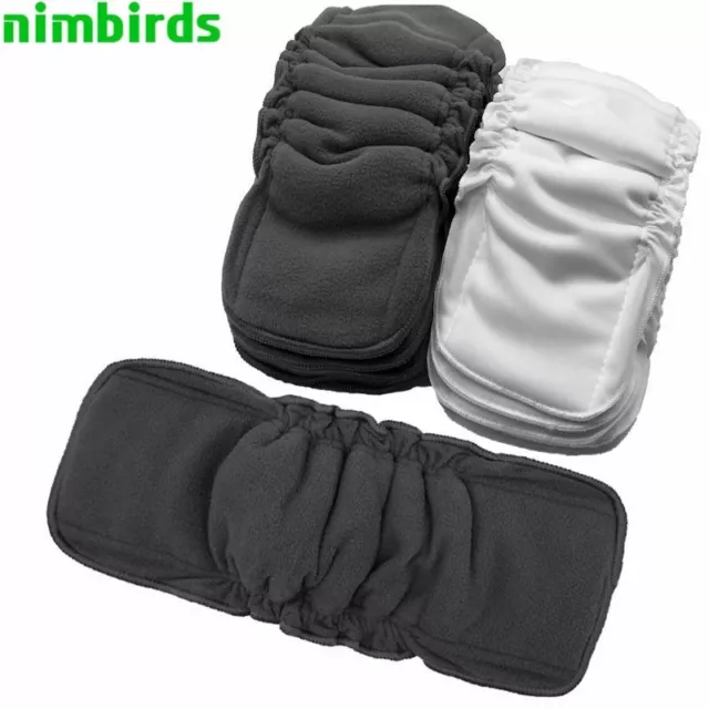 Reusable Baby Diapers - Bamboo Charcoal Insert Cloth Diaper Cotton Babies Nappy