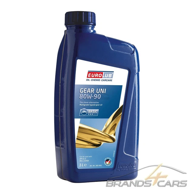 Eurolub 1 Litro Olio Cambio Universale Multiintervallo Gear Uni Sae 80W/90 50028204