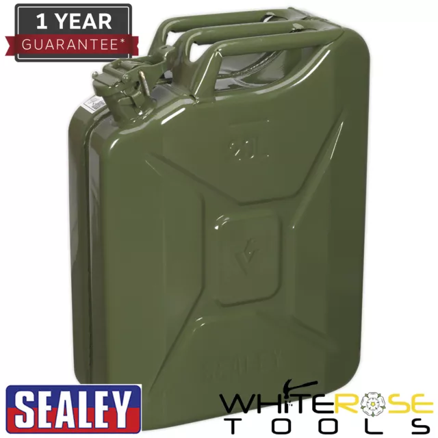 Sealey Jerry Can 20L Green Garage Petrol Diesel Container Spout Not Included