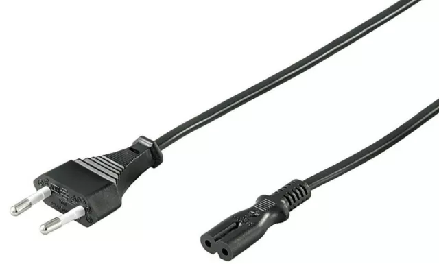 Stromkabel Euro Netzkabel EU Stecker 1,8m ,2m , 3m,5m,10m  Strom Anschluss Kabel