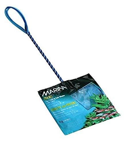 Marina 4-Inch Blue Fine Nylon Net with 10-Inch Handle, Aquarium Maintenance