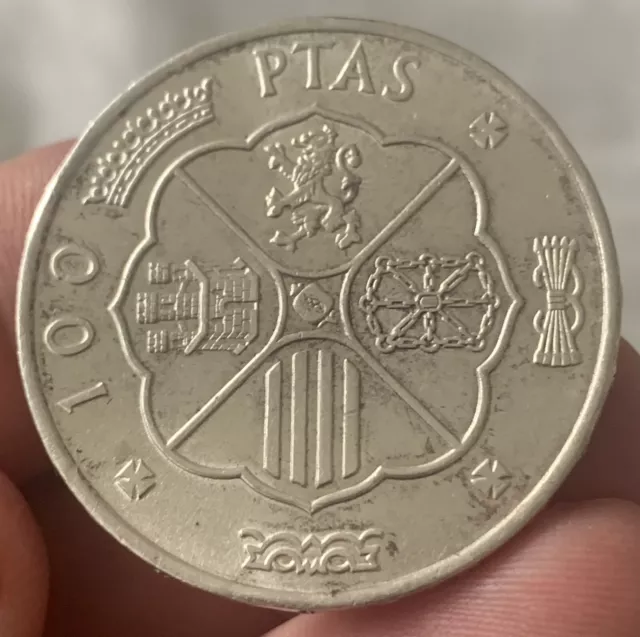 1966 Spain 100 Pesetas - Francisco Franco 0.800 Silver Coin